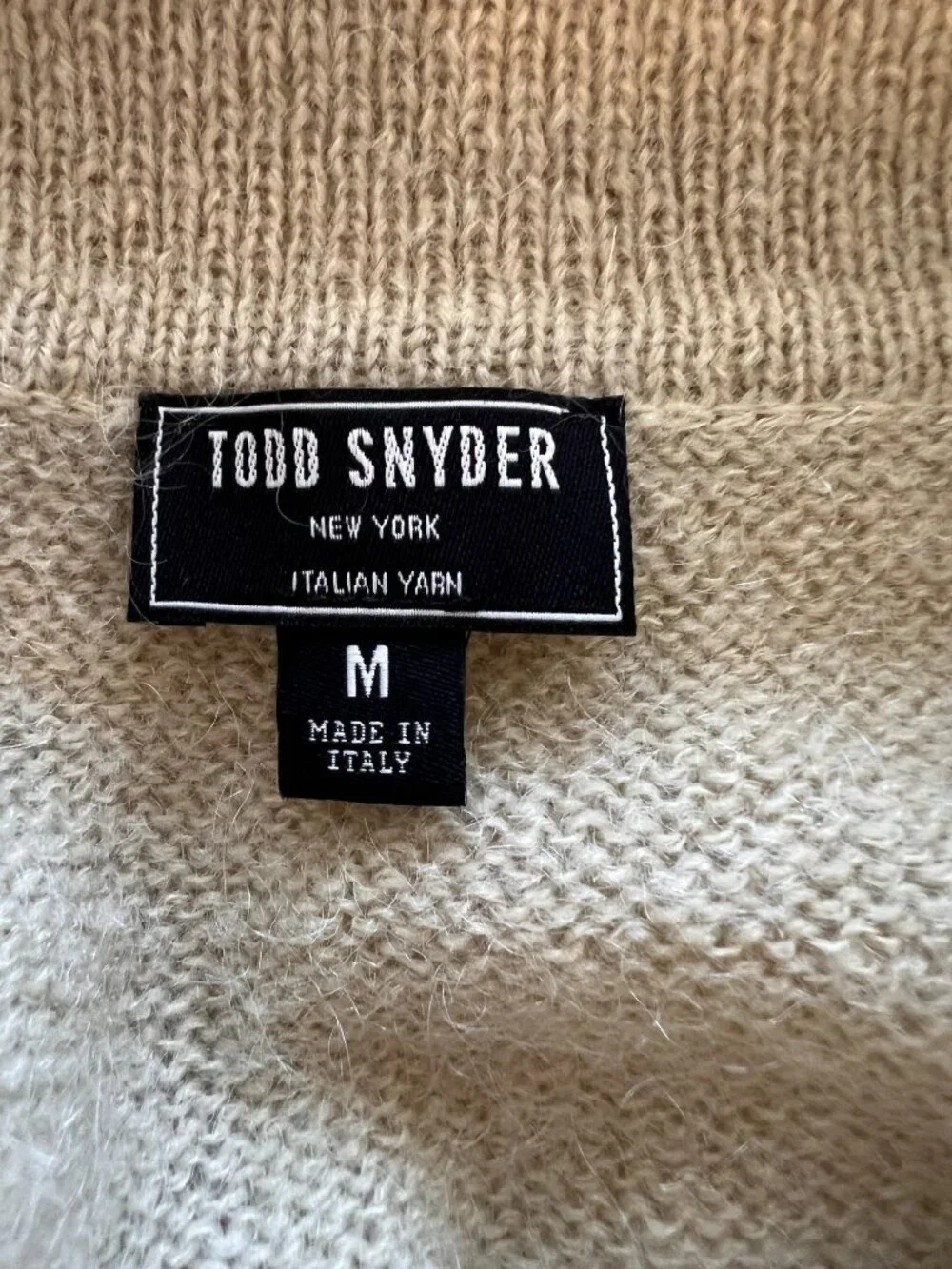 Todd Snyder - Polo Sweater -  Mohair/Wool - Sage Green - Like New - Size Medium